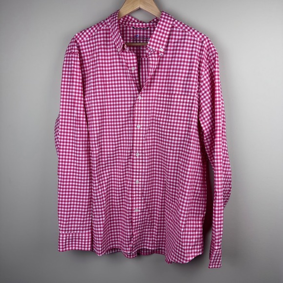 Vineyard Vines Other - Vineyard Vines XL Red Gingham On-The-Go Performance Button Down Shirt